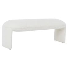 Leo Boucle Ottoman Bench